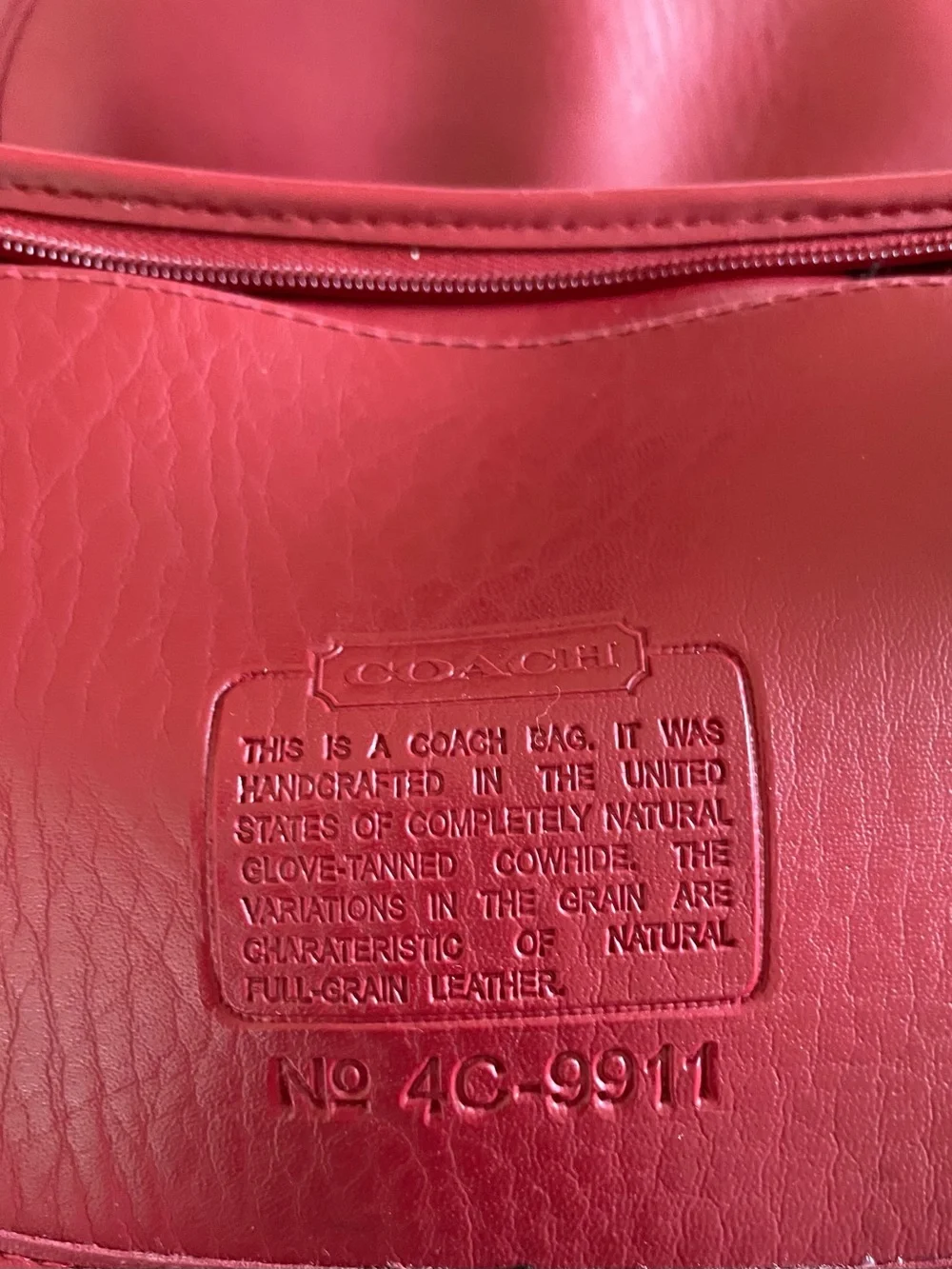 Coach Red Leather Crossbody Satchel